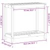 Växtbord med hylla vaxad brun massiv furu vidaXL 82.5 x 35 x 75 cm – miniatyr 10