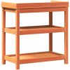 Växtbord med hyllor brun cm massiv furu vidaXL 82,5 x 45 x 86,5 – miniatyr 7