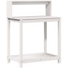 Växtbord med hyllor vit massiv furu vidaXL 82,5 x 50 x 109,5 cm – miniatyr 2