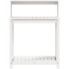 Växtbord med hyllor vit massiv furu vidaXL 82,5 x 50 x 109,5 cm – miniatyr 5