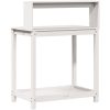 Växtbord med hyllor vit massiv furu vidaXL 82,5 x 50 x 109,5 cm – miniatyr 7