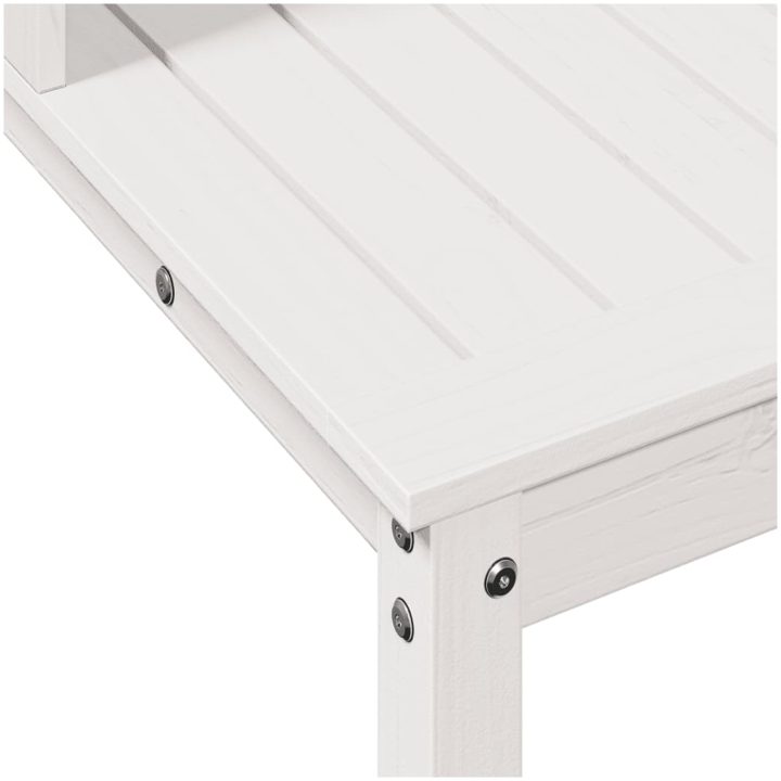 Växtbord med hyllor vit massiv furu vidaXL 82,5 x 50 x 109,5 cm – bild 8