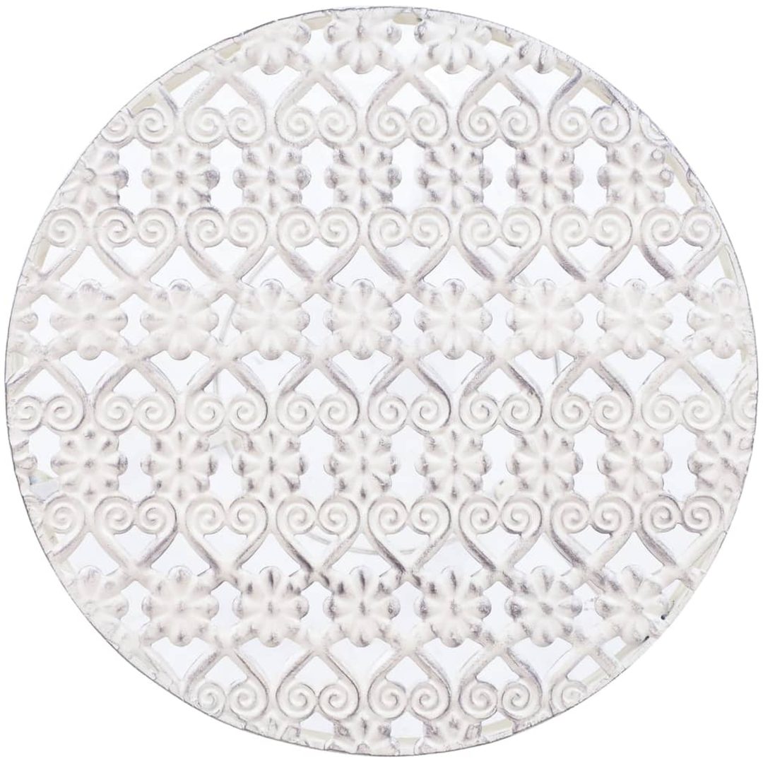 Växtbord set 3 st vintage stil metall antikvit vidaXL – bild 6