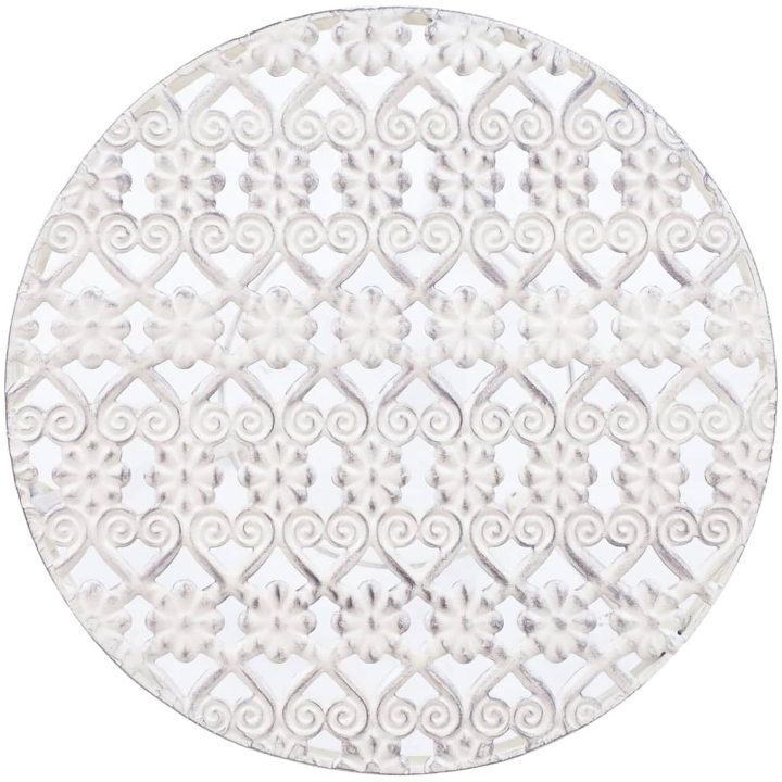 Växtbord set 3 st vintage stil metall antikvit vidaXL – bild 6