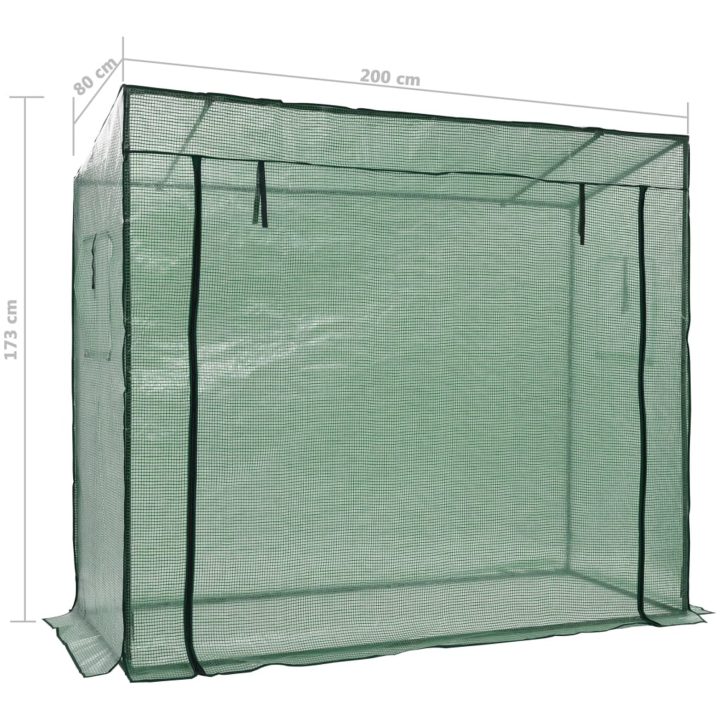 Växthus 200x80x173 cm vidaXL – bild 8