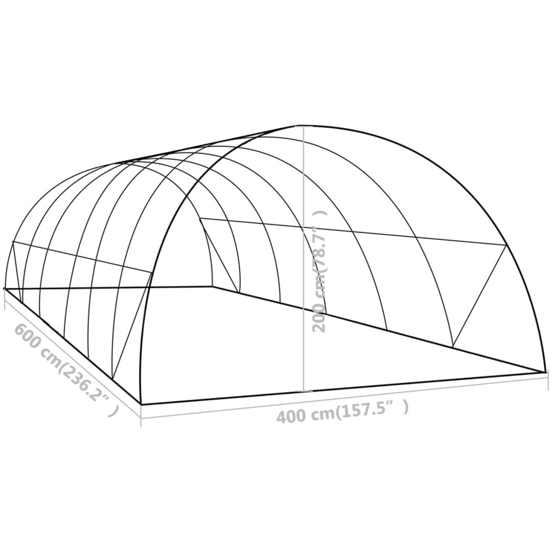 Växthus 24 m² vidaXL 600 x 400 x 200 cm – bild 10