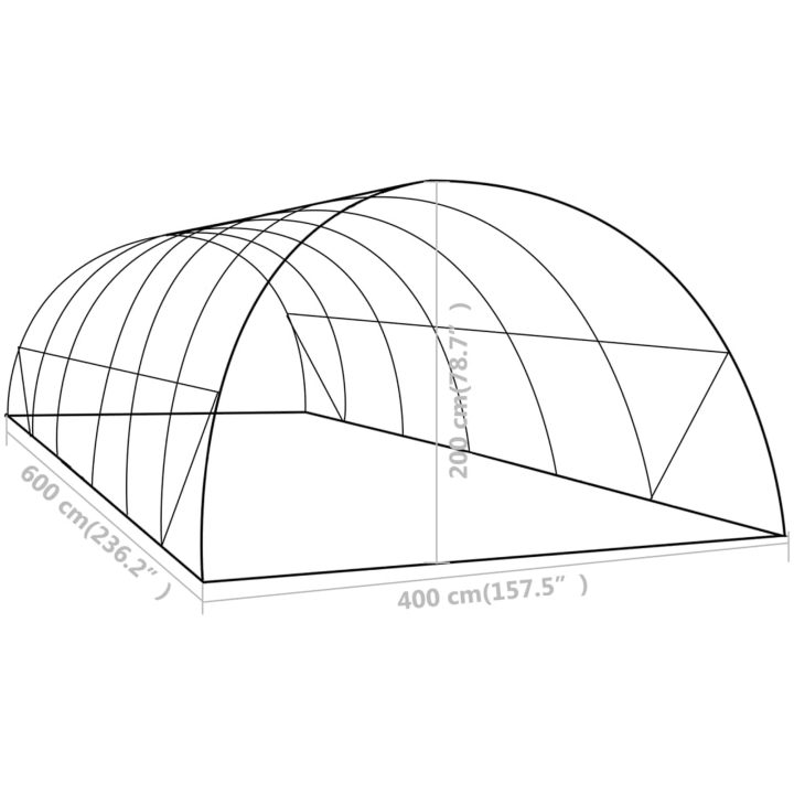 Växthus 24 m² vidaXL 600 x 400 x 200 cm – bild 10