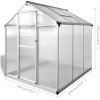 Växthus 3,46 m² förstärkt aluminium vidaXL 190 x 182 x 195 cm – miniatyr 10