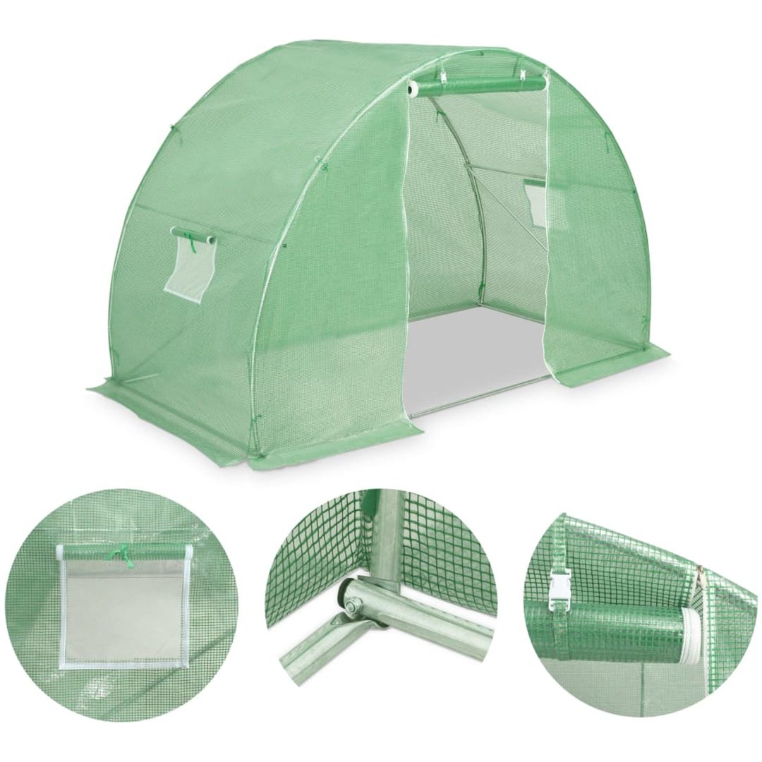 Växthus 4,5m² vidaXL 300 x 150 x 200 cm – bild 2