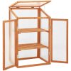 Växthus 60x45x100 cm granträ vidaXL – miniatyr 2