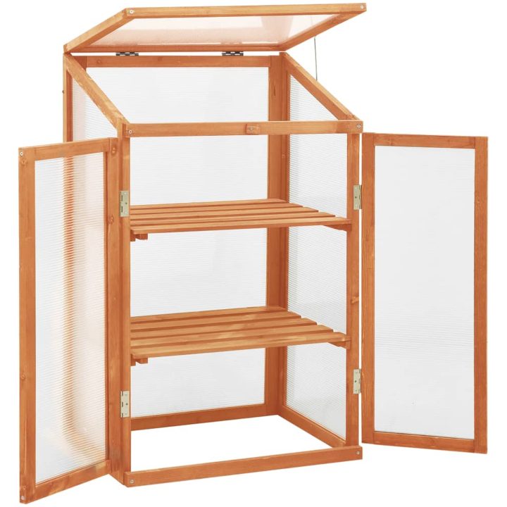 Växthus 60x45x100 cm granträ vidaXL – bild 2