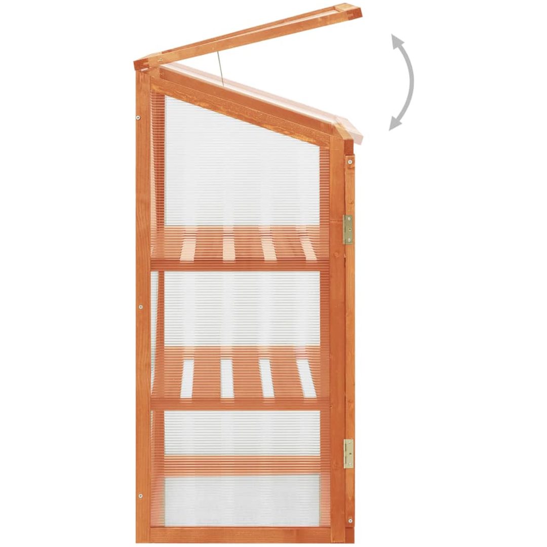 Växthus 60x45x100 cm granträ vidaXL – bild 4