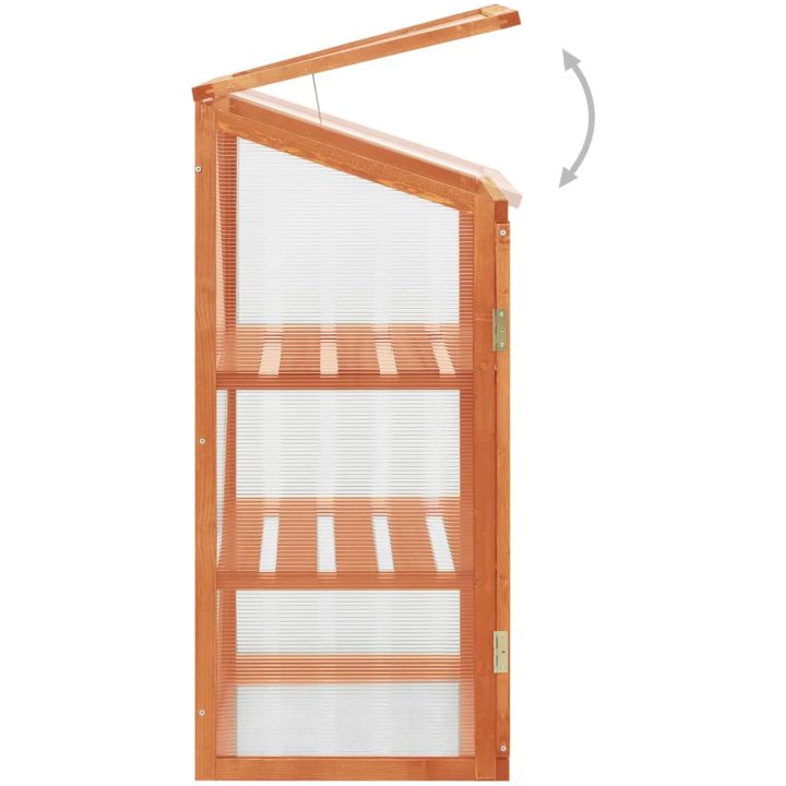 Växthus 60x45x100 cm granträ vidaXL – bild 4