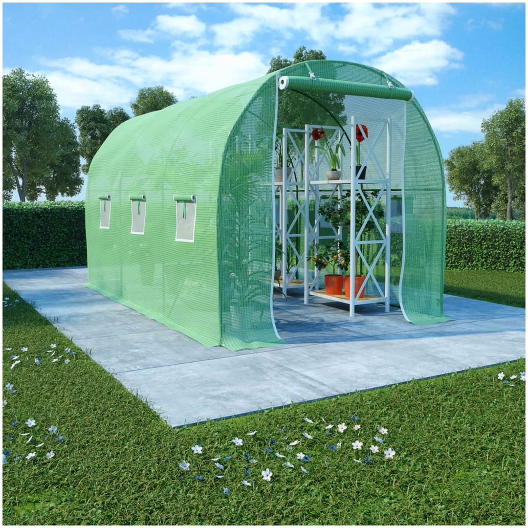 Växthus 6,86 m² vidaXL 343 x 200 x 200 cm