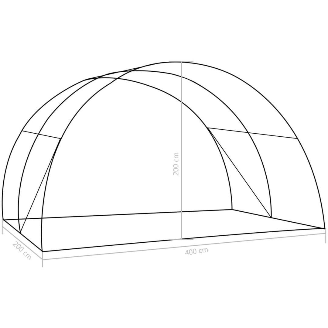 Växthus 8 m² vidaXL 200 x 400 x 200 cm – bild 12