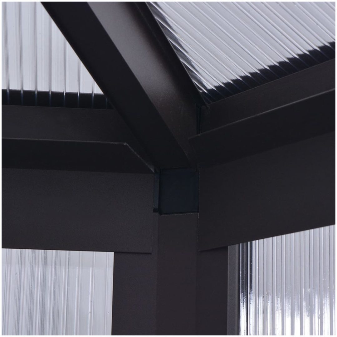 Växthus aluminium vidaXL 240 x 211 x 232 cm – bild 6