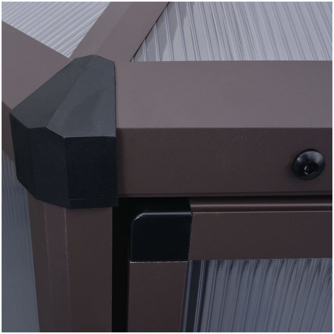 Växthus aluminium vidaXL 240 x 211 x 232 cm – bild 7