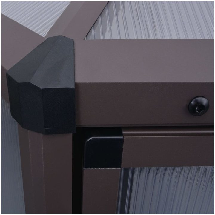 Växthus aluminium vidaXL 240 x 211 x 232 cm – bild 7