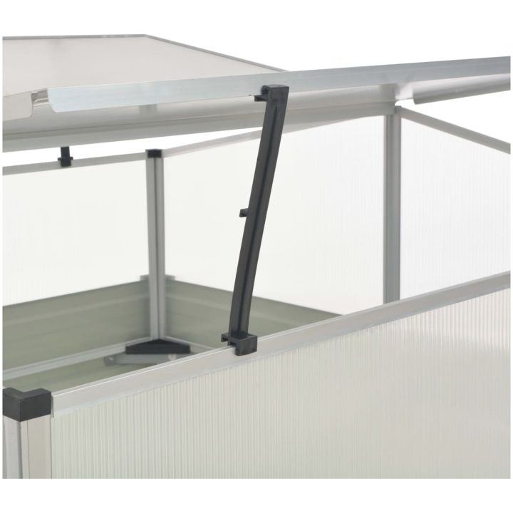 Växthus antracit 100x100x77 cm galvaniserat stål vidaXL – bild 5