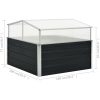 Växthus antracit 100x100x77 cm galvaniserat stål vidaXL – miniatyr 7