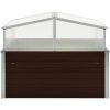 Växthus brun 100x100x85 cm galvaniserat stål vidaXL – miniatyr 2
