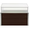 Växthus brun 100x100x85 cm galvaniserat stål vidaXL – miniatyr 3