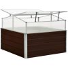 Växthus brun 100x100x85 cm galvaniserat stål vidaXL – miniatyr 4