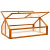 Växthus brun 114x80x50 cm granträ vidaXL – miniatyr 2