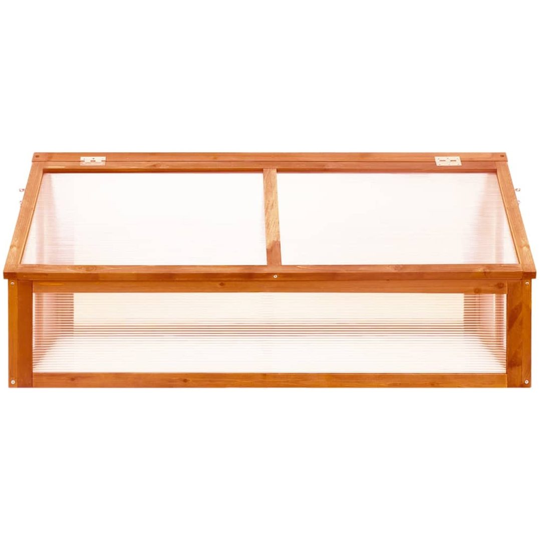 Växthus brun 114x80x50 cm granträ vidaXL – bild 3