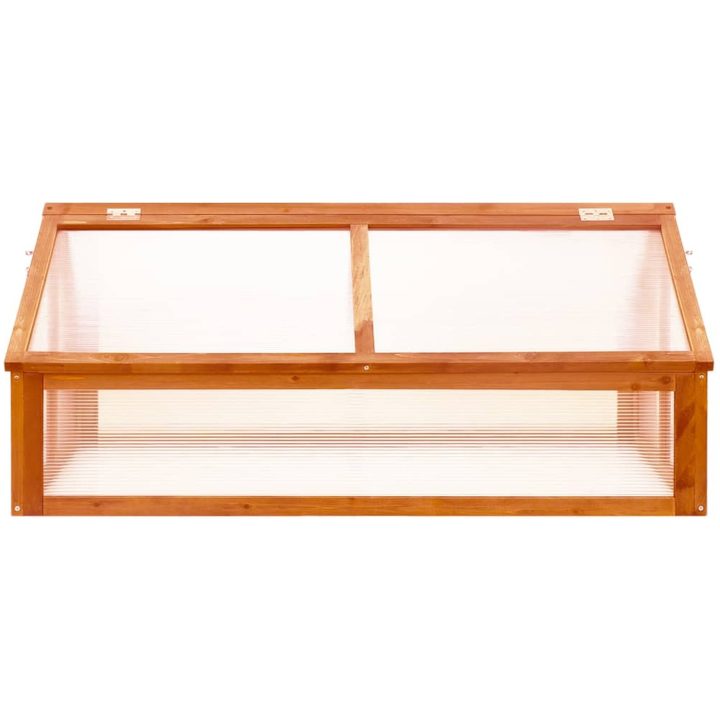 Växthus brun 114x80x50 cm granträ vidaXL – bild 3