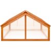Växthus brun 114x80x50 cm granträ vidaXL – miniatyr 4