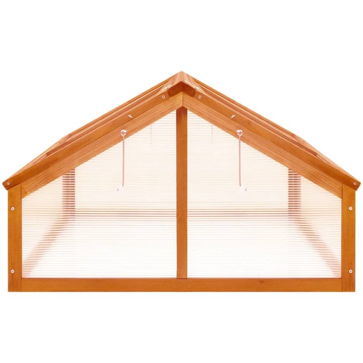 Växthus brun 114x80x50 cm granträ vidaXL – bild 4