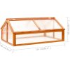 Växthus brun 114x80x50 cm granträ vidaXL – miniatyr 7