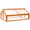 Växthus brun 114x80x50 cm granträ vidaXL – miniatyr 1