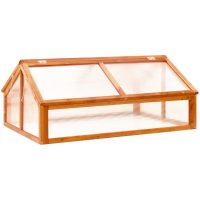 Växthus brun 114x80x50 cm granträ vidaXL