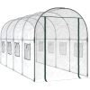 Växthus genomskinligt 160x400x190 cm PVC & pulverlackerat stål vidaXL 400 cm – miniatyr 2