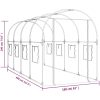 Växthus genomskinligt 160x400x190 cm PVC & pulverlackerat stål vidaXL 400 cm – miniatyr 6