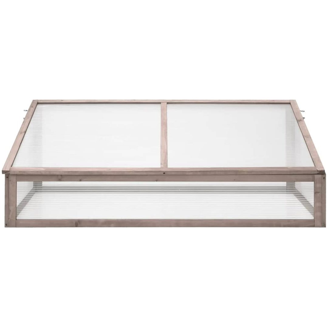Växthus grå 110x58,5x39 cm granträ vidaXL – bild 2