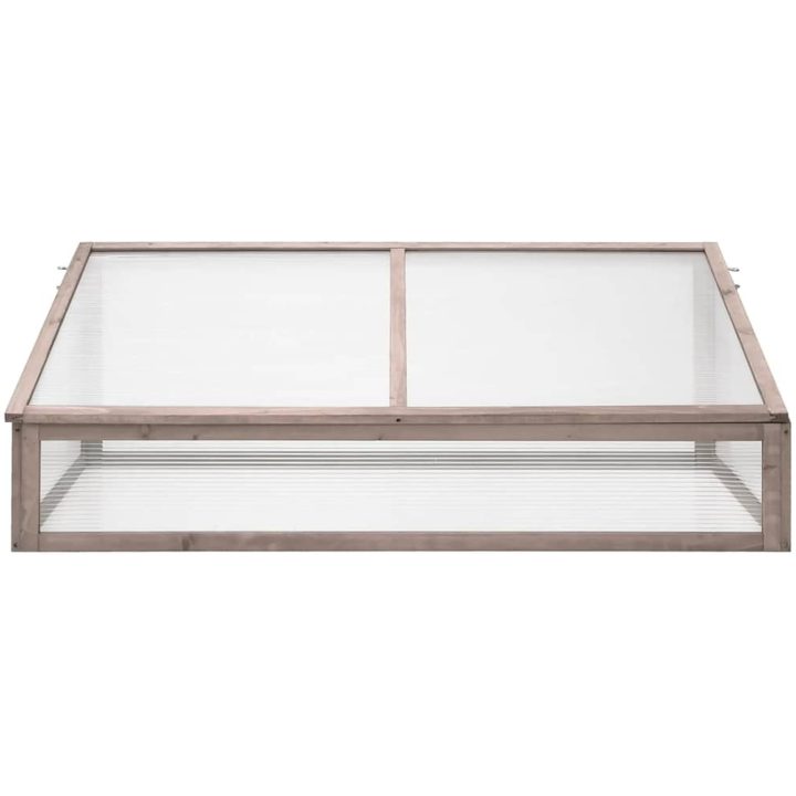 Växthus grå 110x58,5x39 cm granträ vidaXL – bild 2