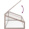 Växthus grå 110x58,5x39 cm granträ vidaXL – miniatyr 4