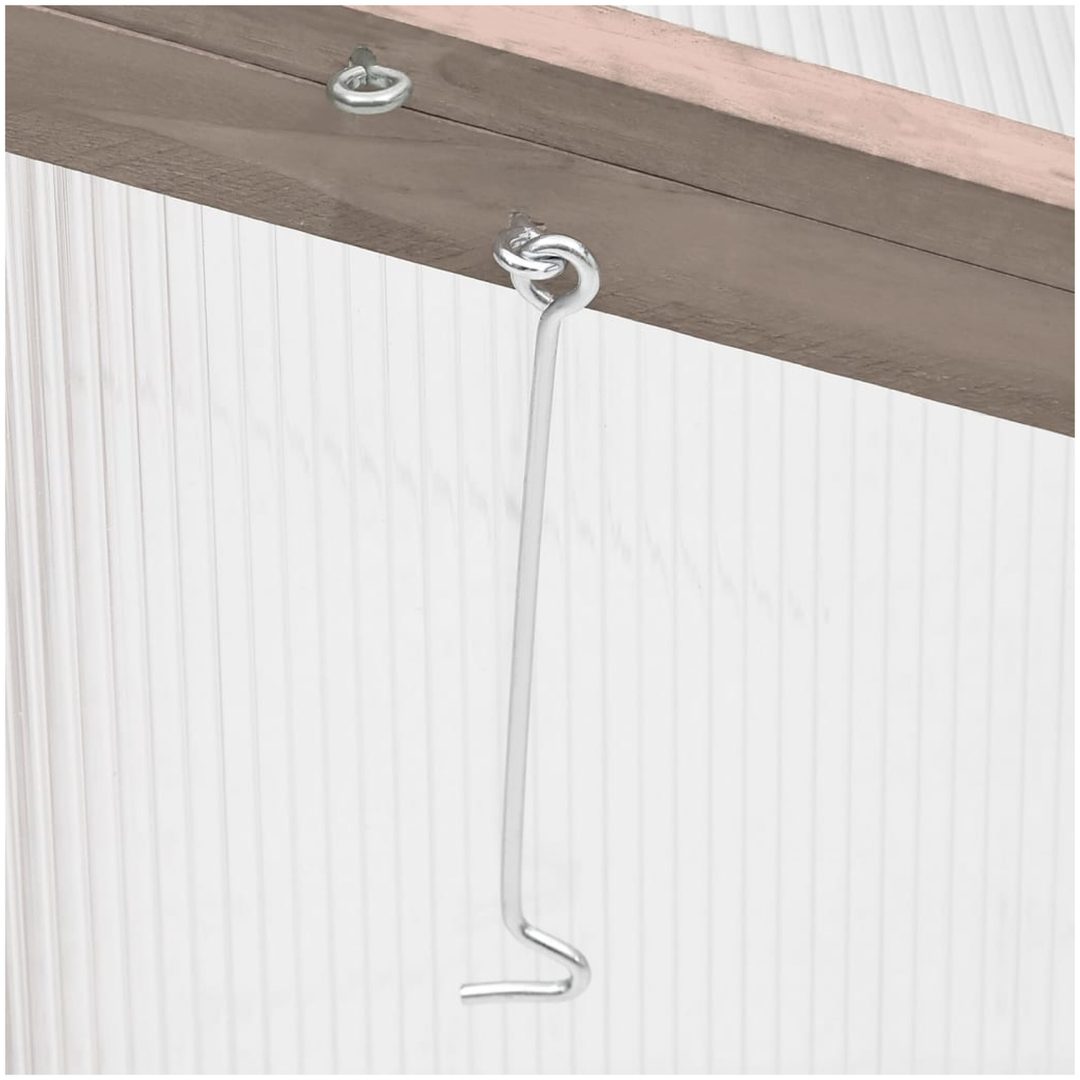 Växthus grå 110x58,5x39 cm granträ vidaXL – bild 5