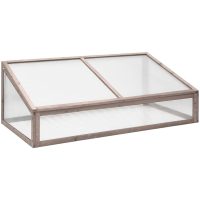 Växthus grå 110x58,5x39 cm granträ vidaXL