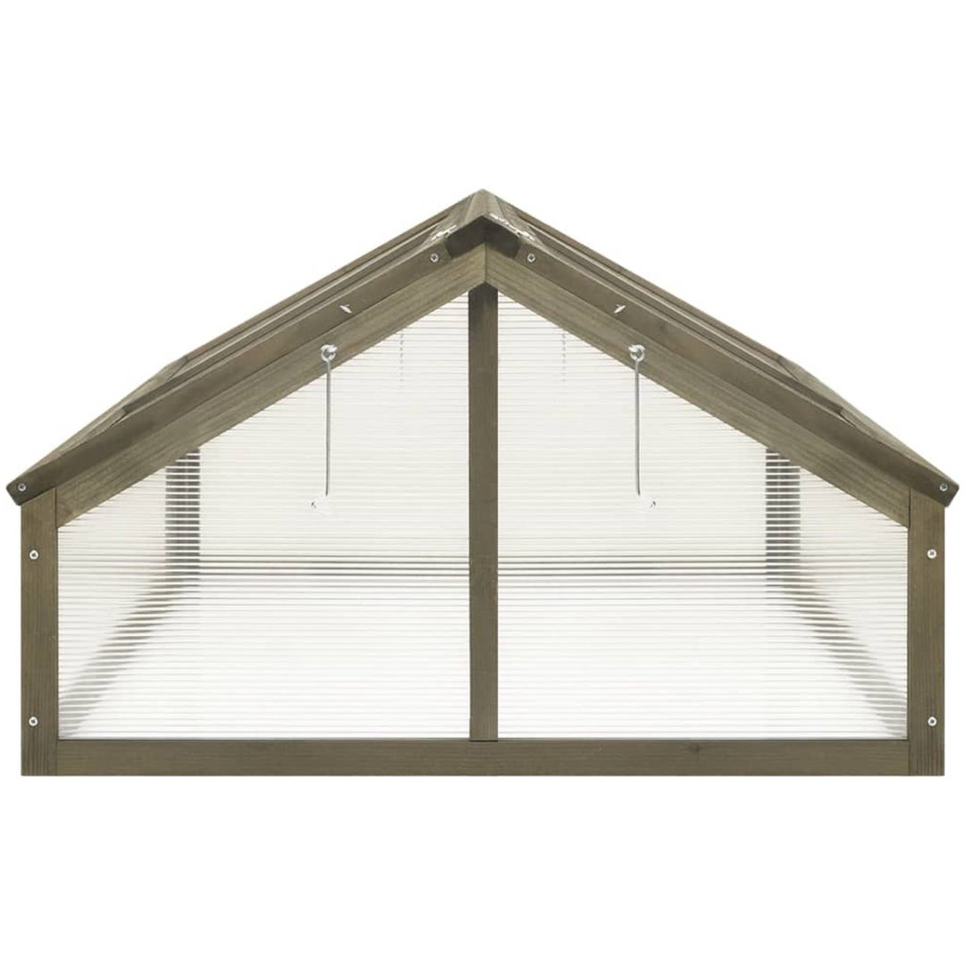 Växthus grå 114x80x50 cm granträ vidaXL – bild 4
