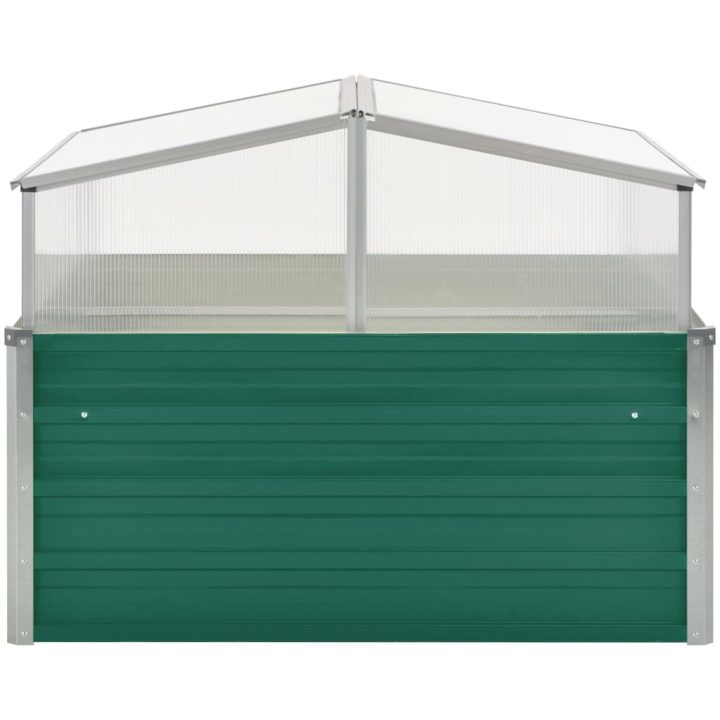 Växthus grön 100x100x77 cm galvaniserat stål vidaXL – bild 3