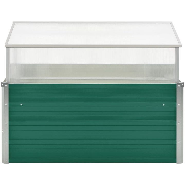 Växthus grön 100x100x77 cm galvaniserat stål vidaXL – bild 4