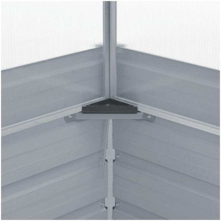 Växthus grön 100x100x77 cm galvaniserat stål vidaXL – bild 6