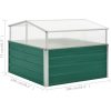 Växthus grön 100x100x77 cm galvaniserat stål vidaXL – miniatyr 7