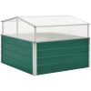 Växthus grön 100x100x77 cm galvaniserat stål vidaXL – miniatyr 1