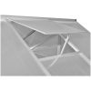 Växthus i förstärkt aluminium med basram 4,6 m² vidaXL 242 x 190 x 195 cm – miniatyr 6