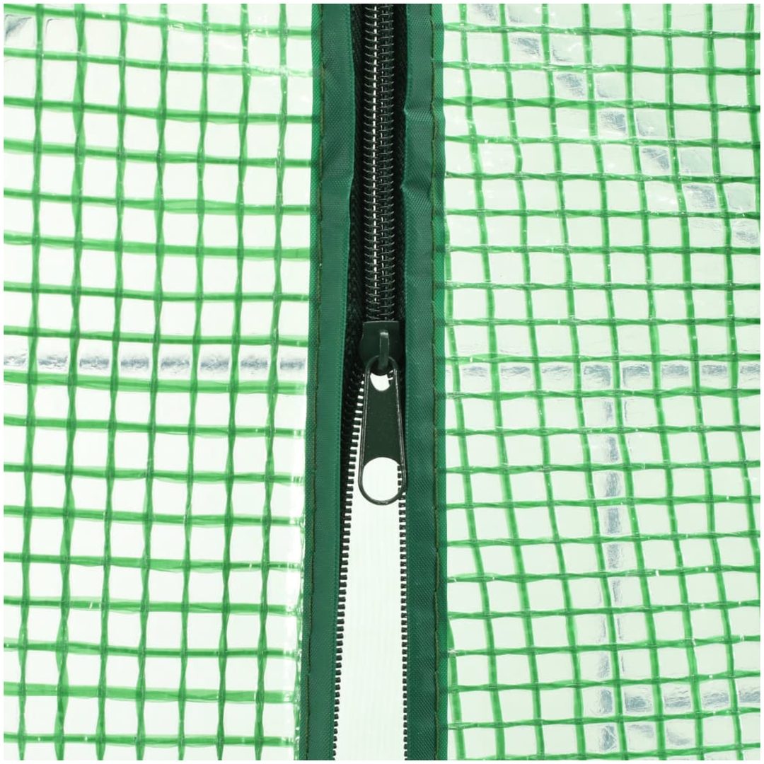Växthus med 12 hyllor stål vidaXL 143 x 214 x 196 cm – bild 6